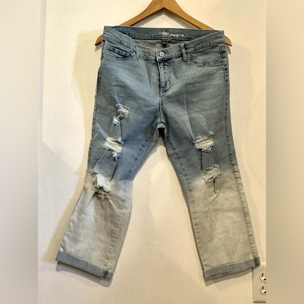Distressed Light Blue Women's Jeans
